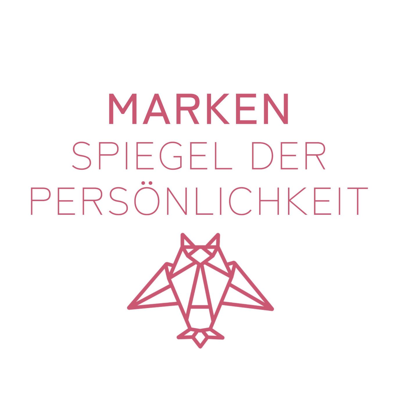 Markeen Spiegel der Persönlichkeit Marken spiegeln die Persönlichkeit wider, stilisierte Grafik eines Symbols.